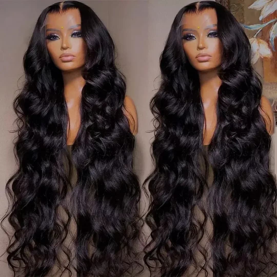 Glueless 30 40inch natural swiss Hd transparents lace frontal wig Brazilian 100% Human Vendor wave lace frontal wigs