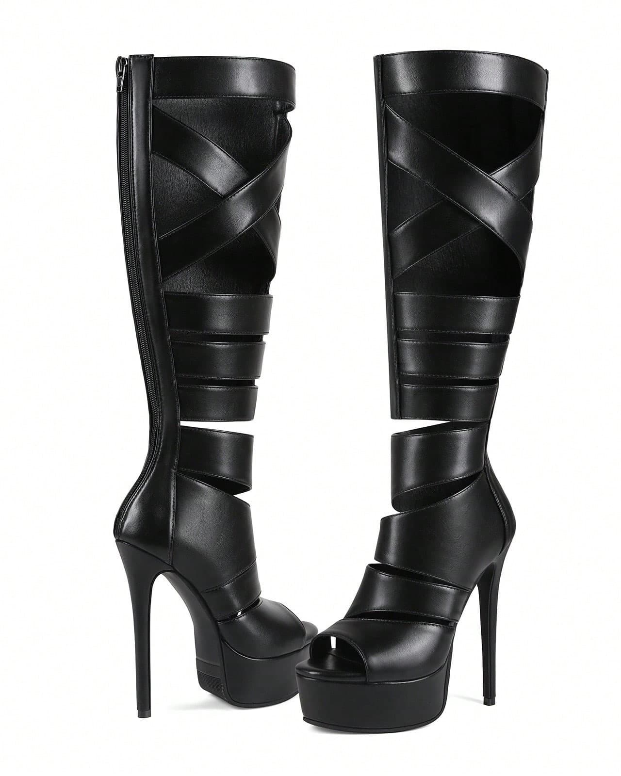 BLACK SANDALS - GUCCI INSPIRED