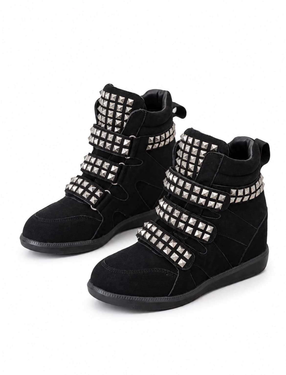 WEDGE SNEAKERS - BLACK SPIKES